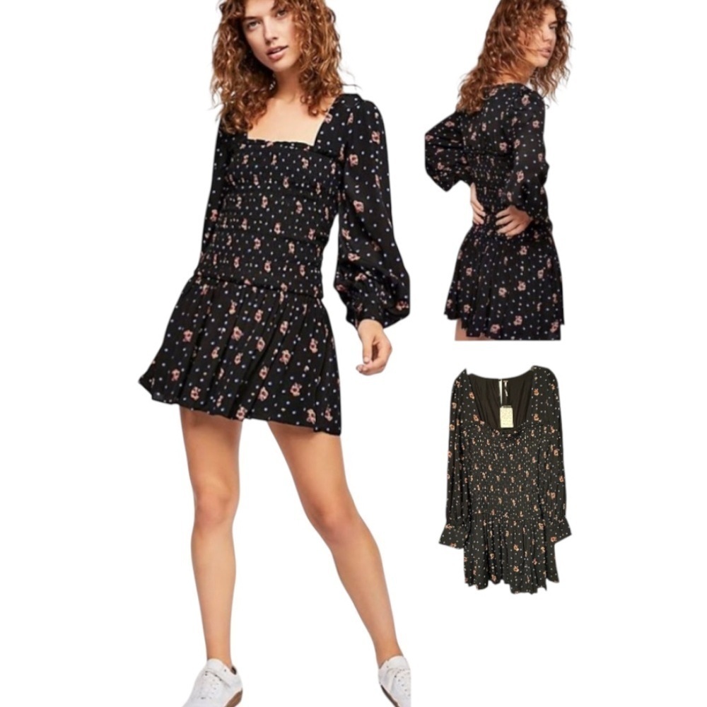 NWT Free People Two Faces floral dress